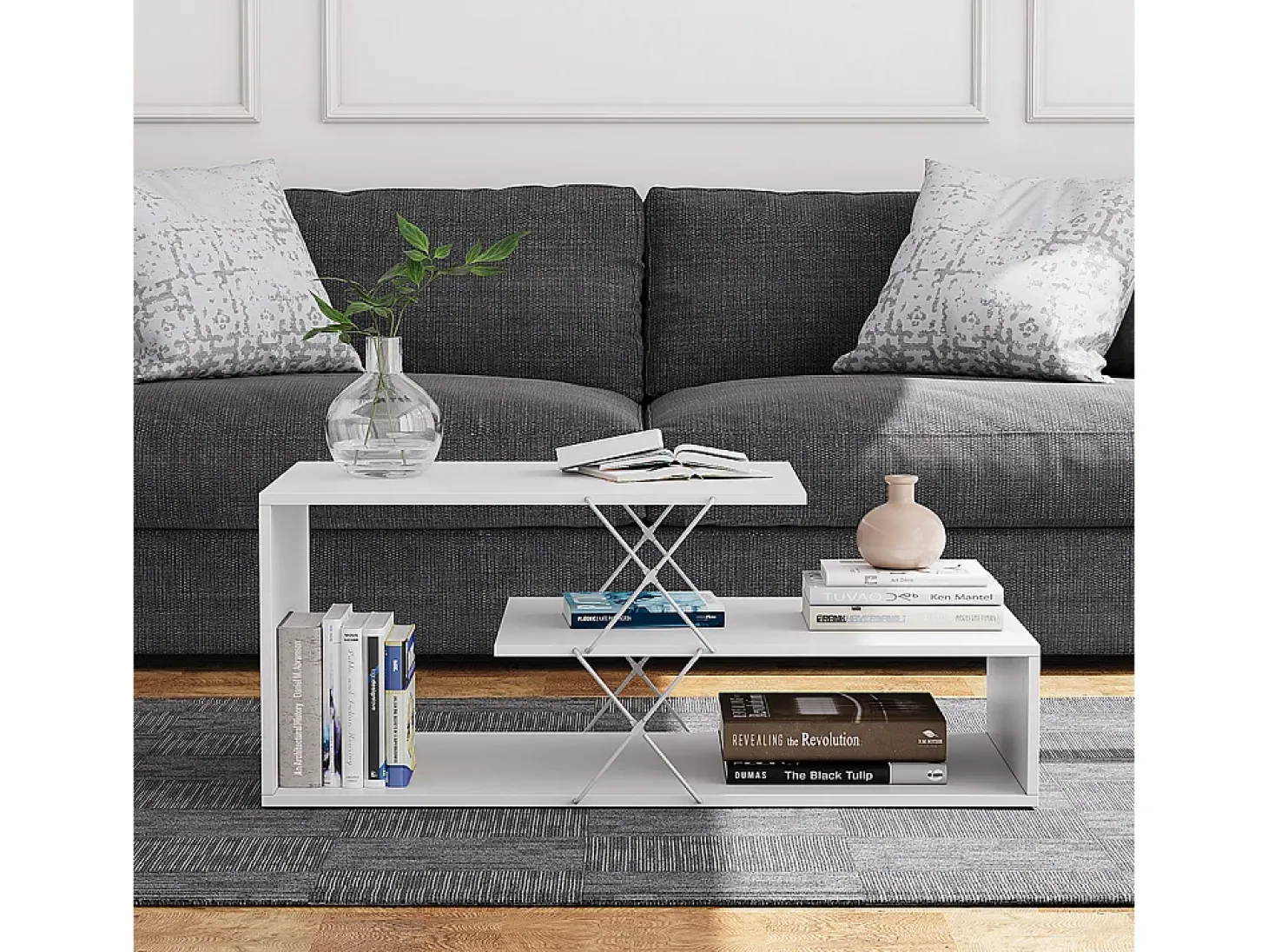 Couchtisch branco 100x50x40.5 nario