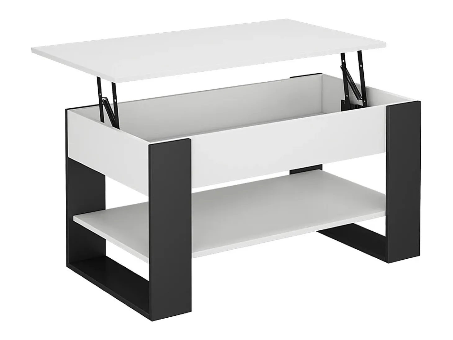 Couchtisch branco/antracite 92x51x47 lifto