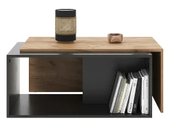 Couchtisch carvalho antracite/goldkraft 90x48x40 paul