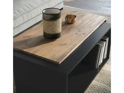Couchtisch carvalho antracite/goldkraft 90x48x40 paul