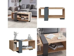 Couchtisch carvalho antracite/goldkraft 91.5x52x42.1 aven