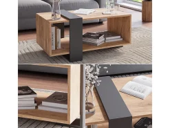 Couchtisch carvalho antracite/goldkraft 91.5x52x42.1 aven