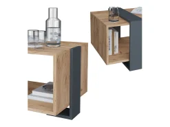 Couchtisch carvalho antracite/goldkraft 91.5x52x42.1 aven