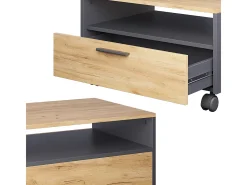 Couchtisch carvalho antracite/goldkraft 70x52.4x40 bibo