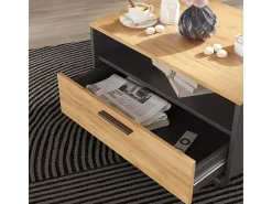 Couchtisch carvalho antracite/goldkraft 70x52.4x40 bibo