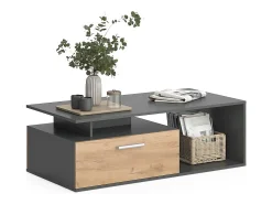 Couchtisch carvalho antracite/goldkraft 118x59x39.8 roland