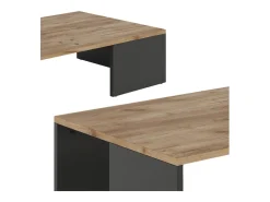 Couchtisch carvalho antracite/goldkraft 90x50x21.4 hardi