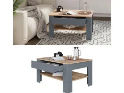 Couchtisch carvalho antracite/goldkraft 92.2x65x48 milan