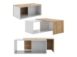 Couchtisch carvalho branco/dourado 90x48x40 paul