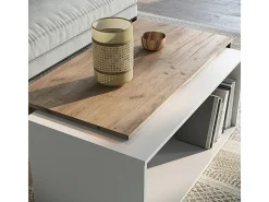 Couchtisch carvalho branco/dourado 90x48x40 paul