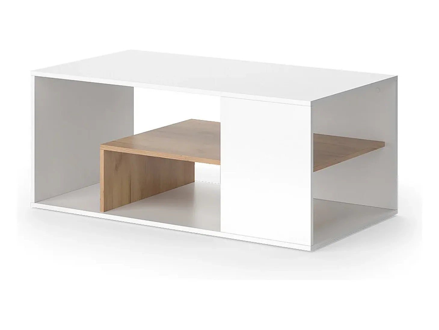 Couchtisch carvalho branco/dourado 110x59x47 edgar