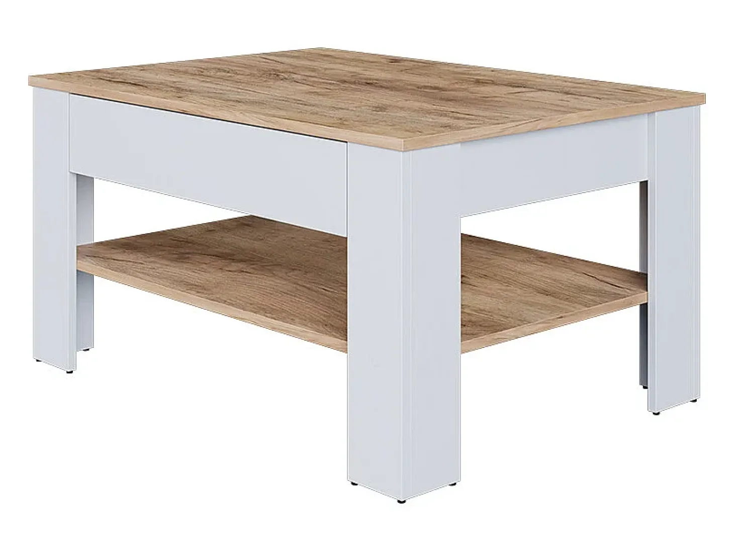 Couchtisch carvalho branco/dourado 92.2x65x48 milan
