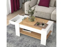 Couchtisch carvalho branco/dourado 99.6x58.8x48.2 august