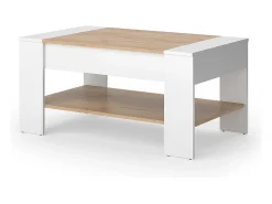 Couchtisch carvalho branco/dourado 99.6x58.8x48.2 august