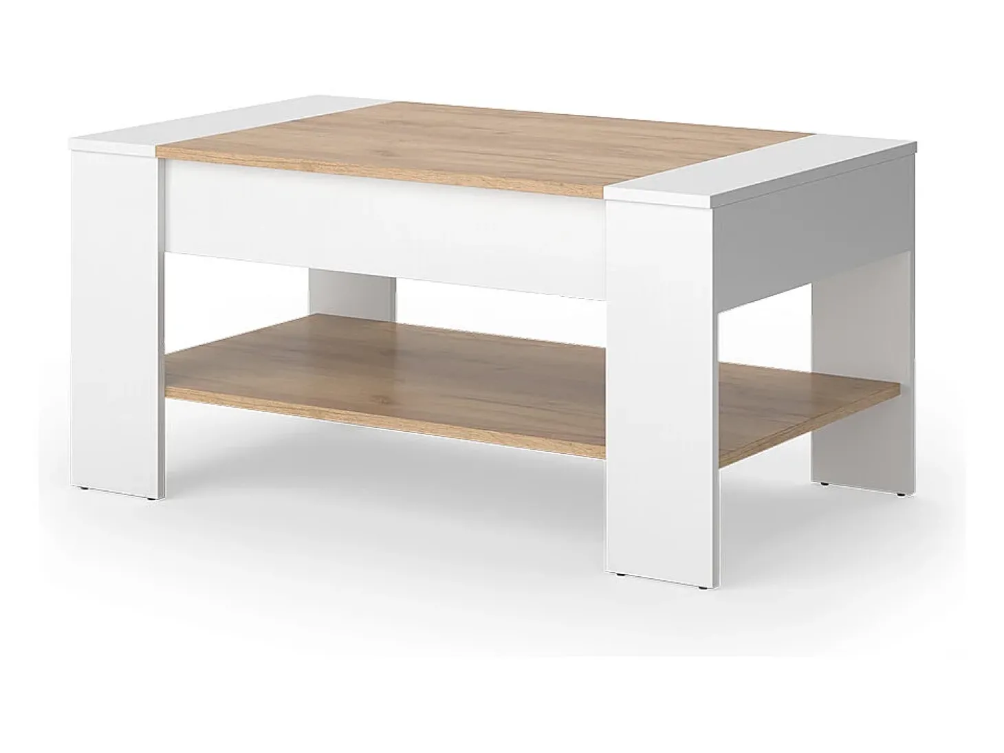 Couchtisch carvalho branco/dourado 99.6x58.8x48.2 august