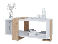 Couchtisch carvalho branco/dourado 91.5x52x42.1 aven