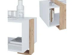 Couchtisch carvalho branco/dourado 91.5x52x42.1 aven