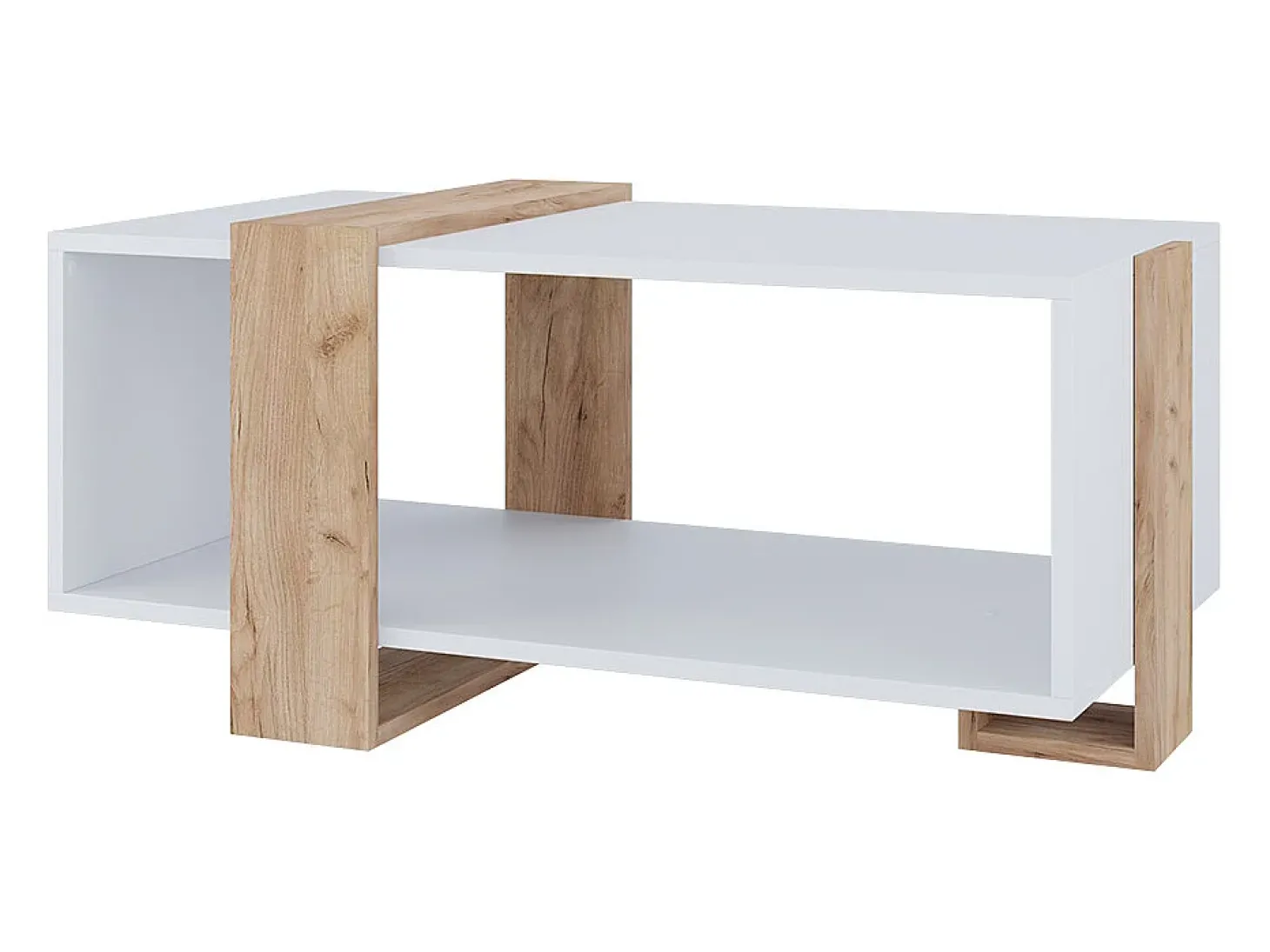 Couchtisch carvalho branco/dourado 91.5x52x42.1 aven