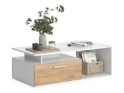 Couchtisch carvalho branco/dourado 118x59x39.8 roland