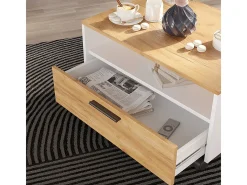 Couchtisch carvalho branco/dourado 70x52.4x40 bibo