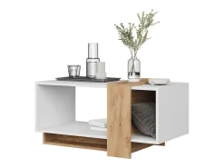 Couchtisch carvalho branco/dourado 91.8x49x45 aven
