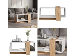 Couchtisch carvalho branco/dourado 91.8x49x45 aven