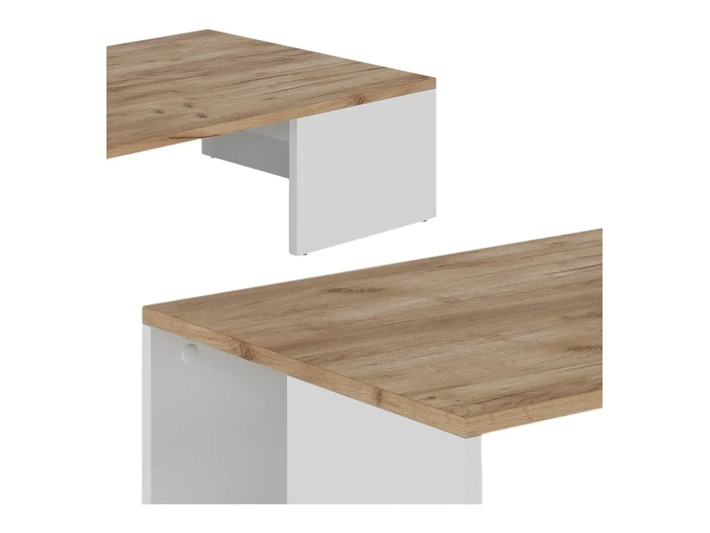 Couchtisch carvalho branco/dourado 90x50x21.4 hardi