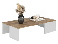 Couchtisch carvalho branco/dourado 90x50x21.4 hardi