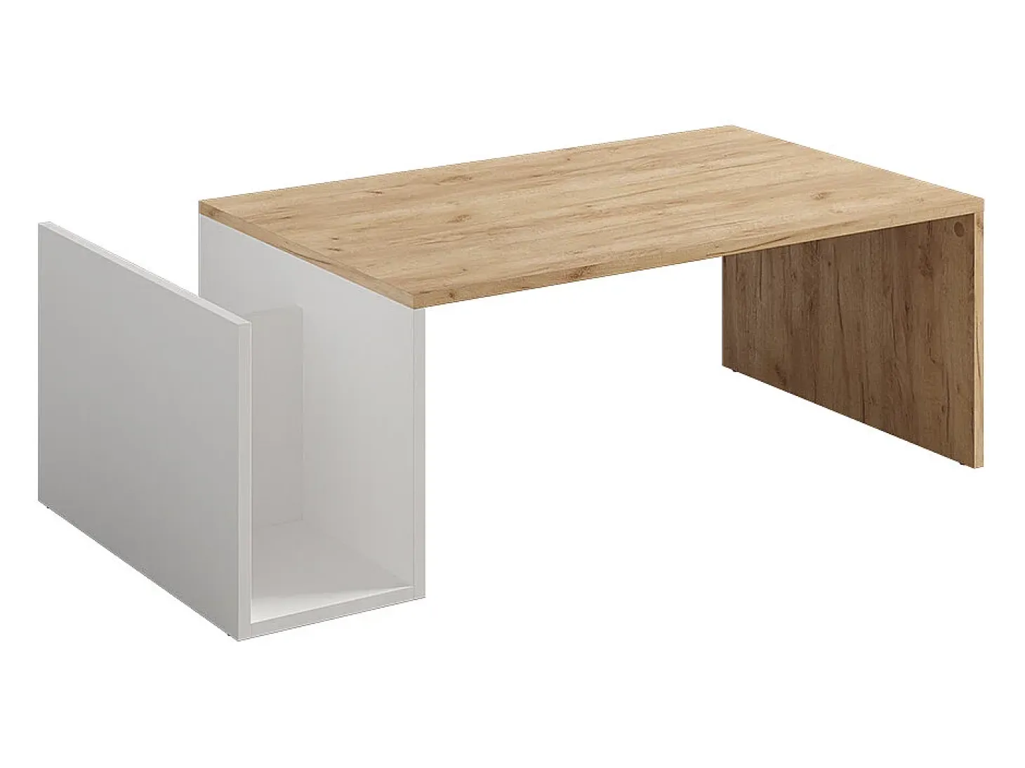 Couchtisch carvalho goldkraft/branco 100x50x32.9 avento