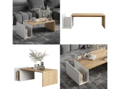 Couchtisch carvalho goldkraft/branco 100x50x32.9 avento
