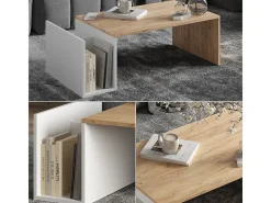 Couchtisch carvalho goldkraft/branco 100x50x32.9 avento