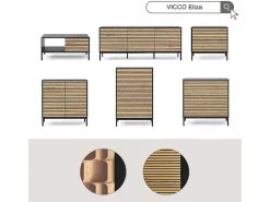 Couchtisch carvalho goldkraft/antracite 90x50x45 eliza