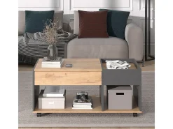Couchtisch carvalho goldkraft/antracite 110x60x49.5 maik