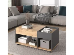 Couchtisch carvalho goldkraft/antracite 110x60x49.5 maik
