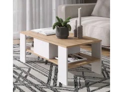 Couchtisch carvalho goldkraft/branco 89.8x46.4x35.8 wilmut