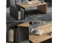 Couchtisch carvalho goldkraft/antracite 100x50x32.9 avento