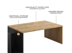 Couchtisch carvalho goldkraft/antracite 100x50x32.9 avento