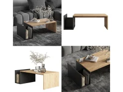 Couchtisch carvalho goldkraft/antracite 100x50x32.9 avento