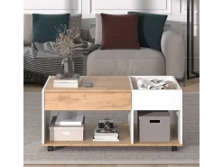 Couchtisch carvalho goldkraft/branco 110x60x49.5 maik