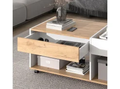 Couchtisch carvalho goldkraft/branco 110x60x49.5 maik