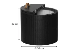 Couchtisch carvalho/preto 38x38x32 tavilo
