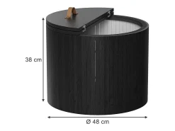 Couchtisch carvalho/preto 48x48x38 tavilo