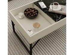 Couchtisch creme 105x50x40 lunero