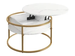 Couchtisch mármore branco 77x77x52 marlo