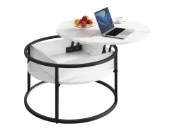 Couchtisch mármore branco 77x77x52 marlo