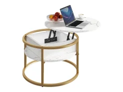 Couchtisch mármore branco 57x57x47.5 marlo
