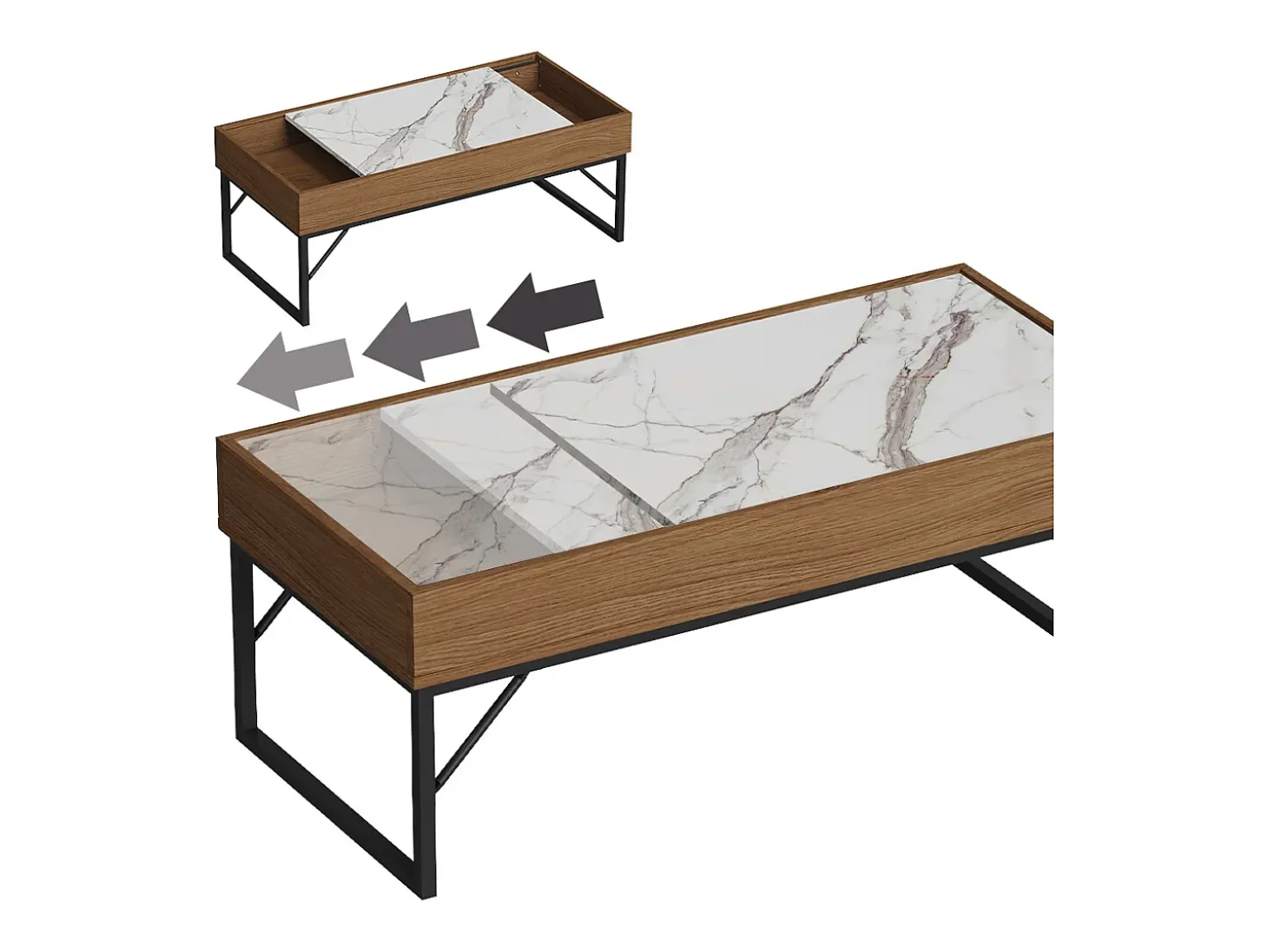 Couchtisch noz 105x50x40 lunero