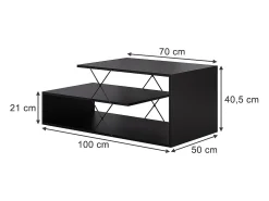 Couchtisch preto 100x50x40.5 nario