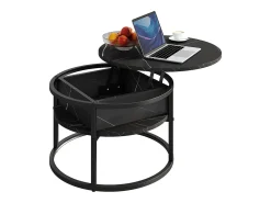 Couchtisch preto/branco mármore 57x57x47.5 marlo