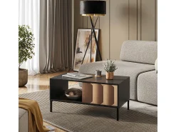 Couchtisch preto/carvalho 90x50x45 eliza